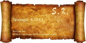 Sponga Kitti névjegykártya