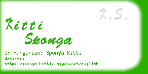 kitti sponga business card